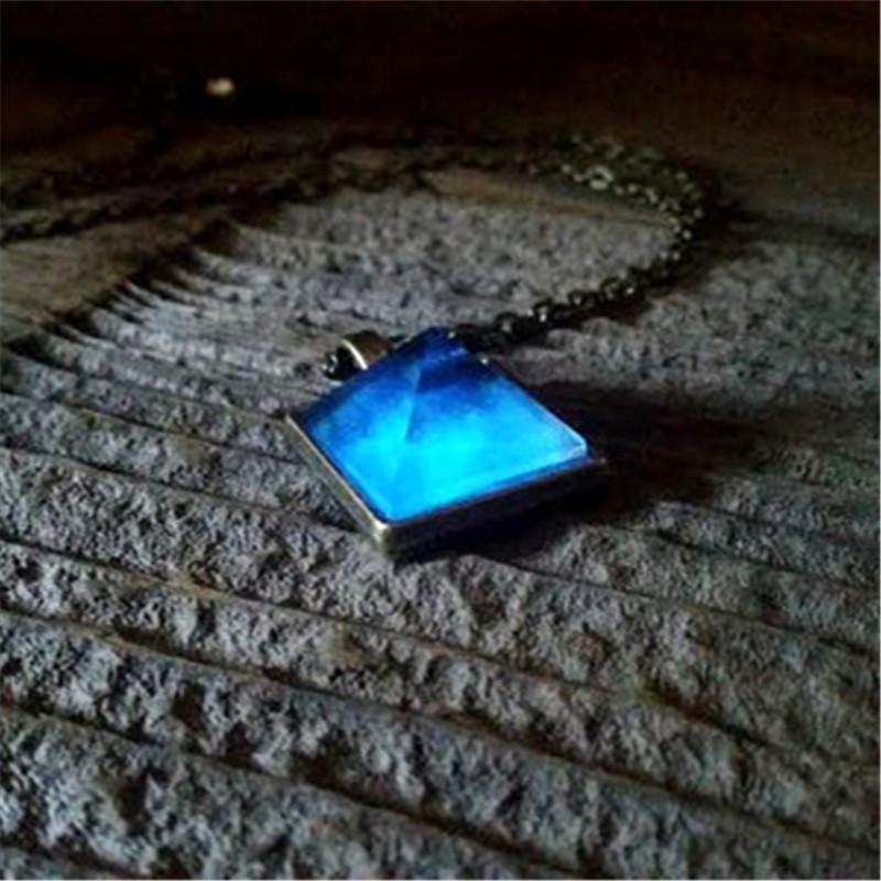 Lyss - Glowing Pyramid Crystal Necklaces