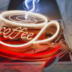 LED Neon Coffee Mug Wall Light
