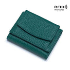 RFID Blocking Wallet | Compact Leather Card Holder | Slim Travel Accessory for Men & Women