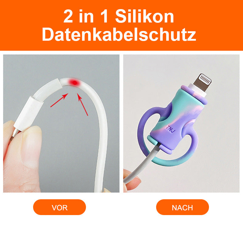 2 in 1 silicone data cable protection