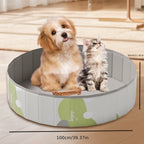 PawLuna Foldable Dog Bath made of PVC | 80 cm Ø | Sturdy & Portable | Perfect for Summer & Garden