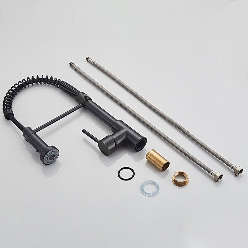 Deck-mounted kitchen faucet