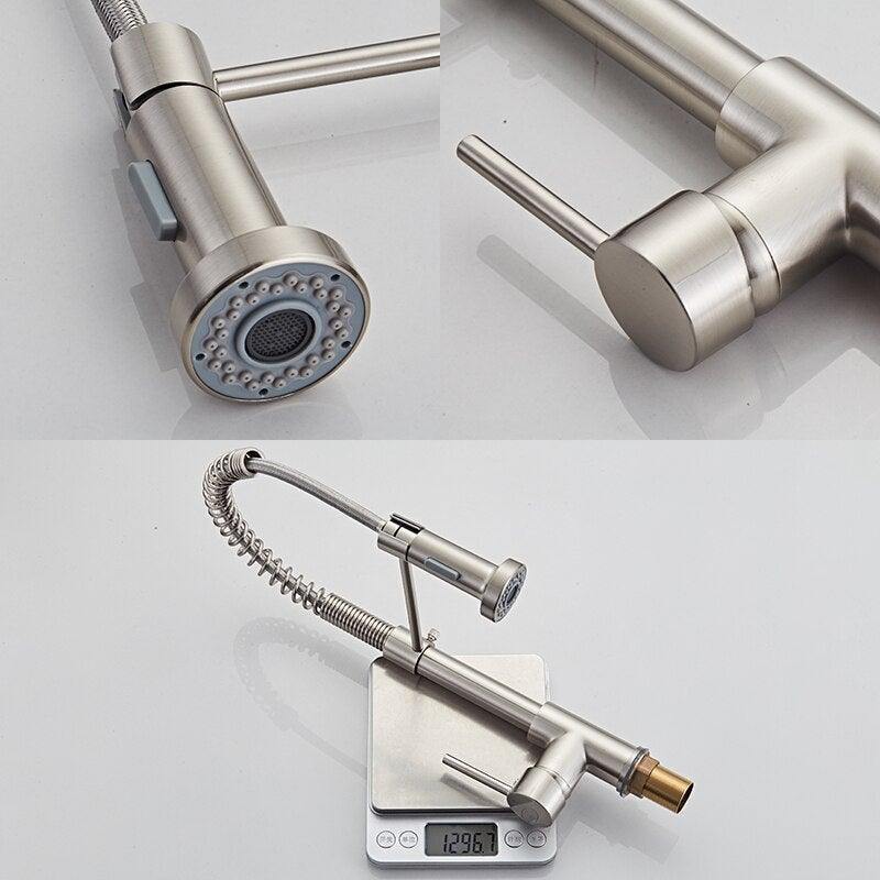 Deck-mounted kitchen faucet