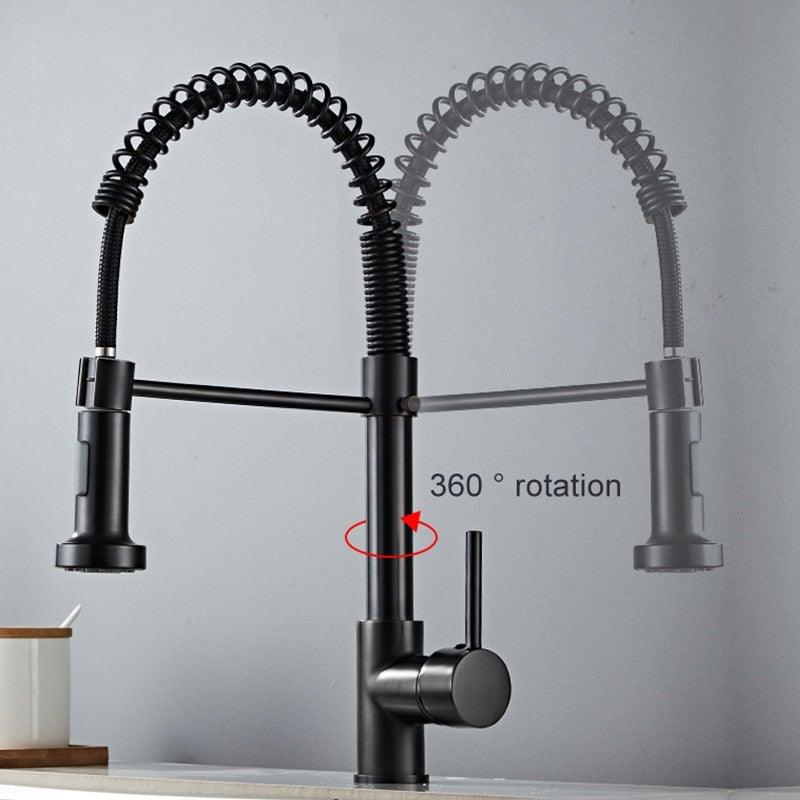 Deck-mounted kitchen faucet