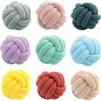 Decorative knotted suede-look ball soft cushion