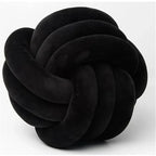 Decorative knotted suede-look ball soft cushion