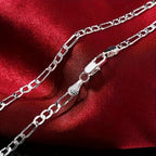925 Silver Figaro Cuban Chain