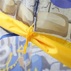 Knight play tent for children with castle design and carrying bag