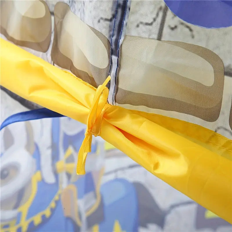 Knight play tent for children with castle design and carrying bag