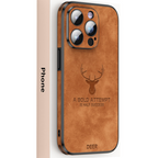 Deer - Luxury Leather iPhone Case with Stylish Design and Shockproof Protection