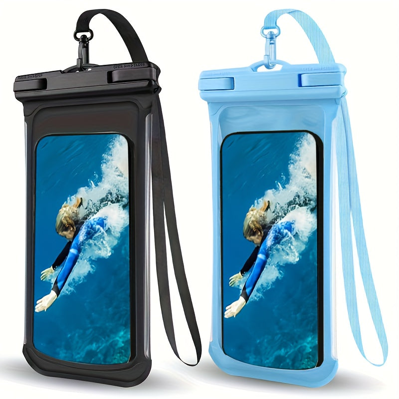 Waterproof Phone Case with Neck Strap for Beach and Travel – Durable PVC Smartphone Case for 20-32 cm Devices