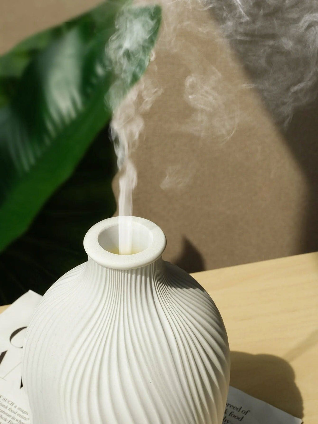 Boho Vase Essential Oil Humidifier – Polyresin Ultrasonic Diffuser