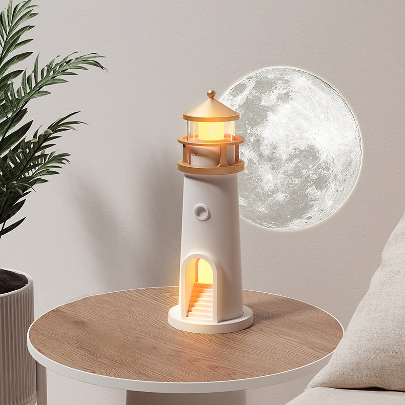 Lighthouse Speaker Bluetooth Lamp Moon Shadow Ambient Light Best Gift