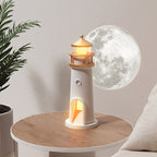 Lighthouse Speaker Bluetooth Lamp Moon Shadow Ambient Light Best Gift