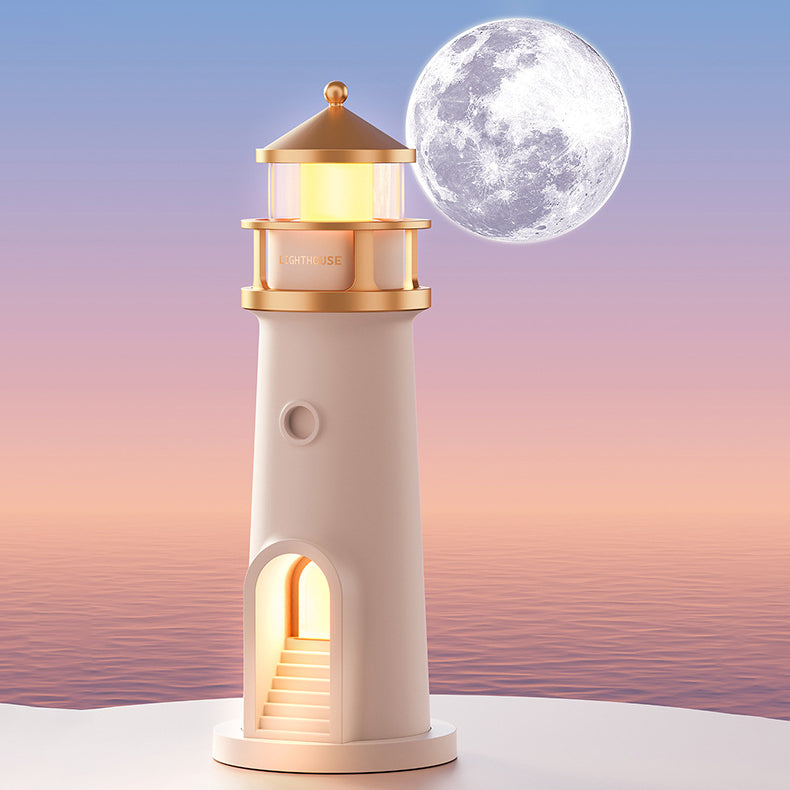 Lighthouse Speaker Bluetooth Lamp Moon Shadow Ambient Light Best Gift