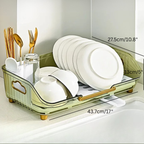 Detachable Sink Dish Drainer Countertop Organizer with Utensil Holder with Efficient Drainage