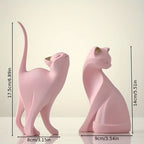 Modern Resin Cat Figurine – Nordic Style Decor