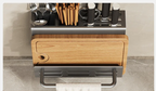 ChefSpace Wall-mounted Knife Holder with Cutting Board Storage – Stainless Steel