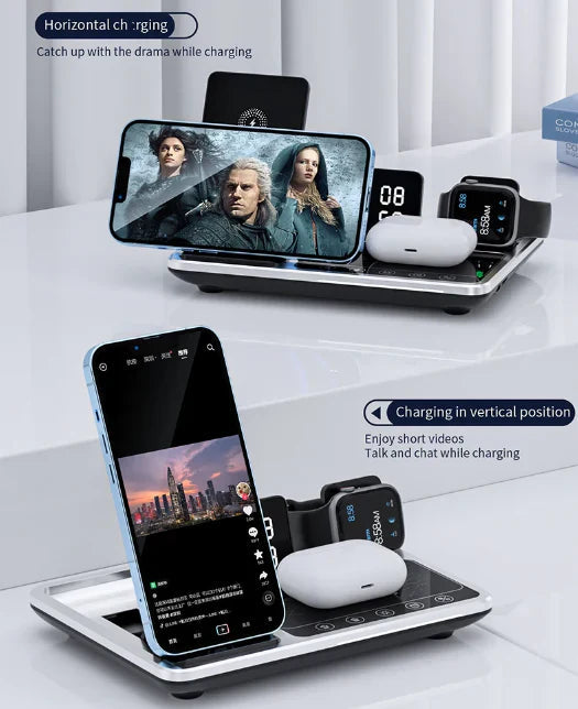 EasyCharge - 4-in-1 Wireless Charging Station for iPhone, Apple Watch and AirPods - Fast and Efficient Charger