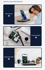 EasyCharge - 4-in-1 Wireless Charging Station for iPhone, Apple Watch and AirPods - Fast and Efficient Charger