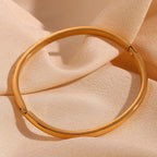 Diamond Accented Gold Cuff Bracelet