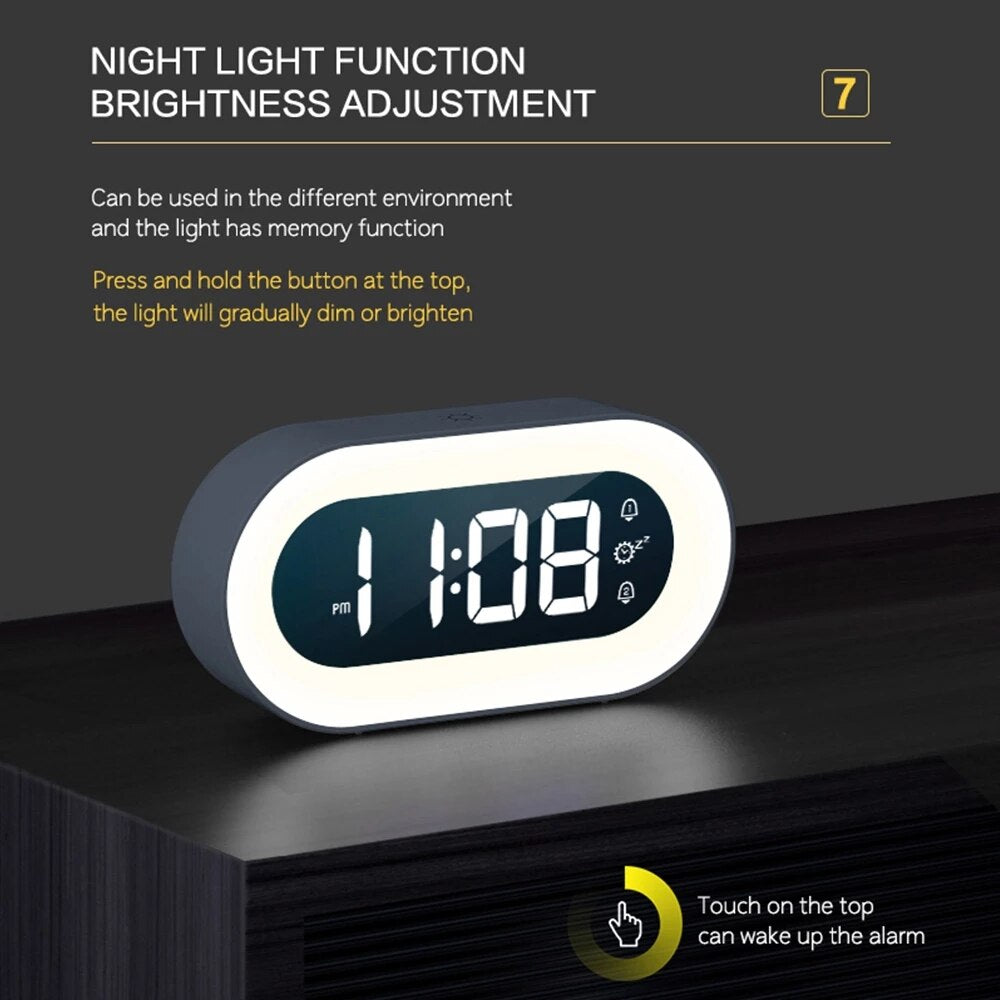 Digital Alarm Clock with Nightlight – Lumino