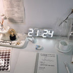 Wall Clock with LED Display and Alarm