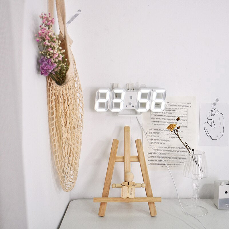 Wall Clock with LED Display and Alarm