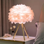 Dimmable Table Lamp with Luxury Feathers – Pluma