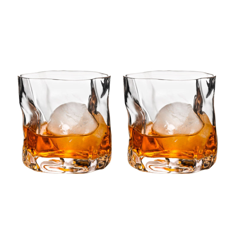 Distorted Texture Whisky Glass Set