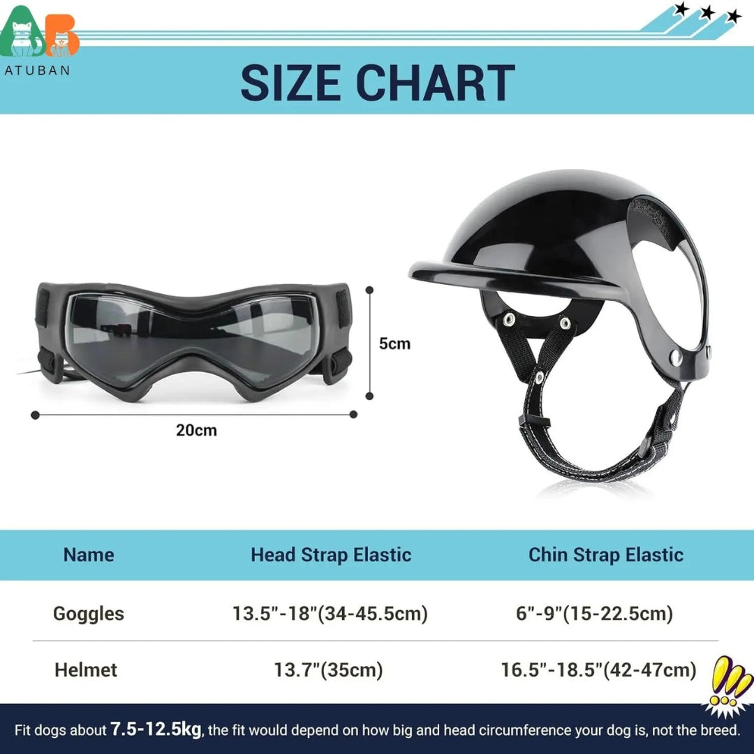 Dog Helmet and Goggles - RiderPaw