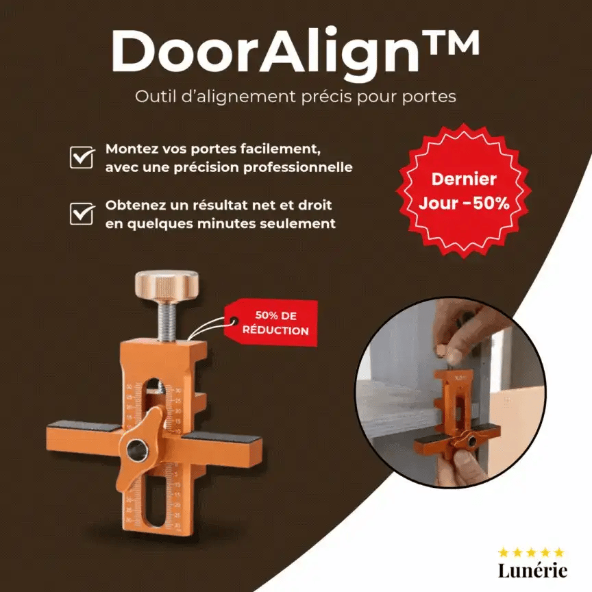 DoorFix Door Alignment Tool | Reinforced Aluminum | Precise Closet & Cabinet Installation