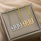 Zirconia English Numbers Necklace – Seraphina