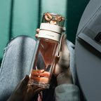 Double-Walled Glass Water Bottle with Tea Infuser - PureBrew
