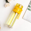 Double-Walled Glass Water Bottle with Tea Infuser - PureBrew