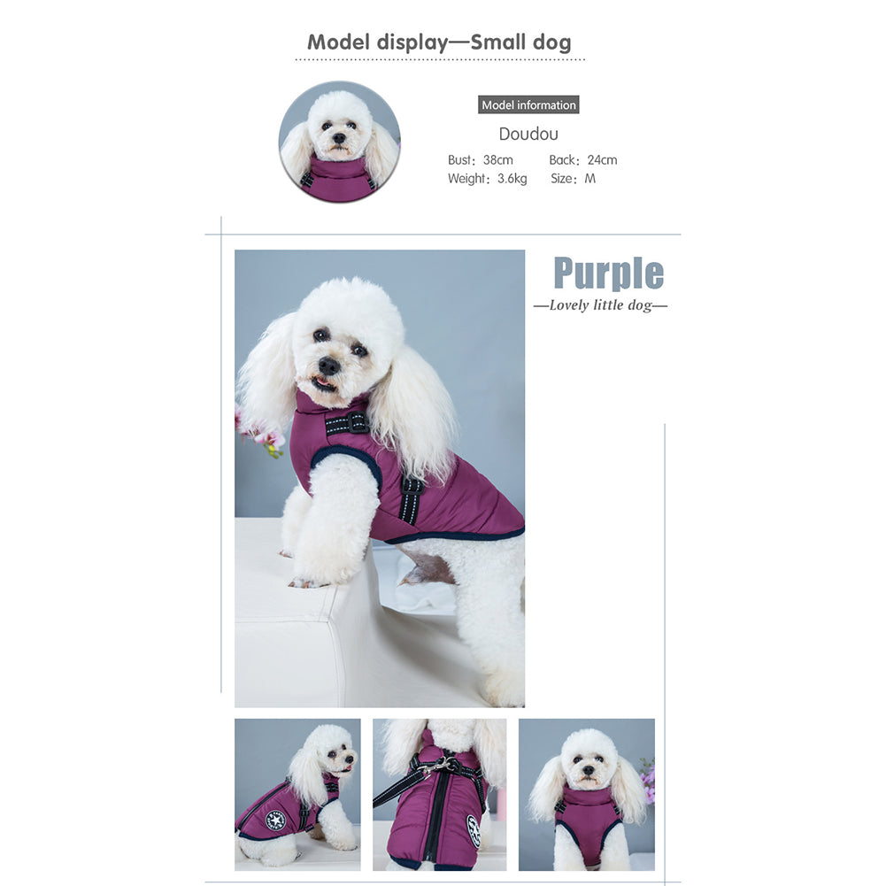 WoofGuard - Waterproof Winter Jacket with Integrated Harness