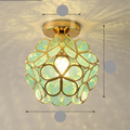 Elegant Glass Ceiling Light in Floral Style