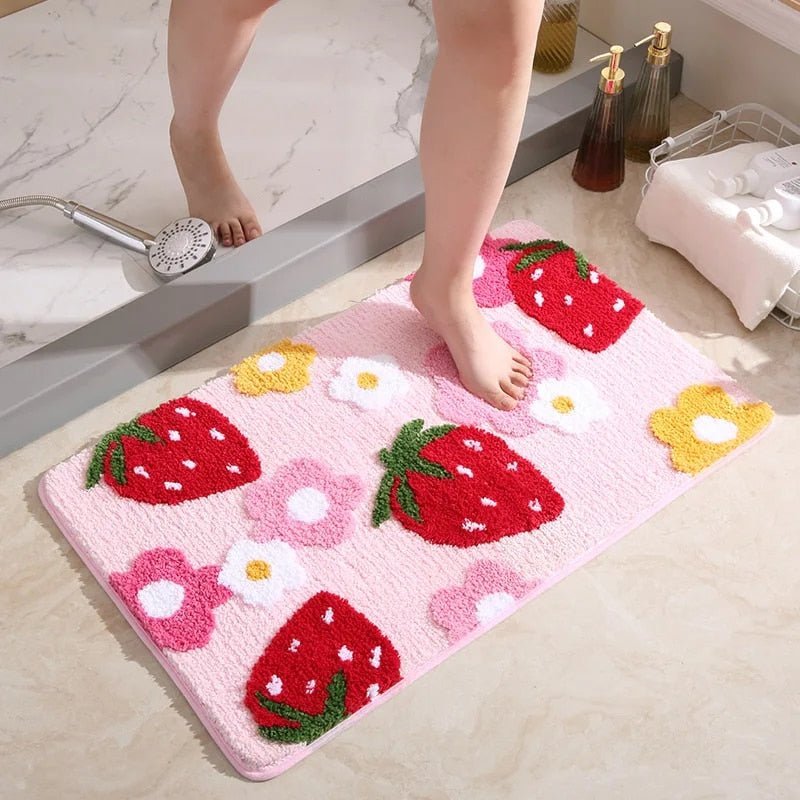 BerryBlossom Rug - Floral Softness - Brighten up your bathroom!
