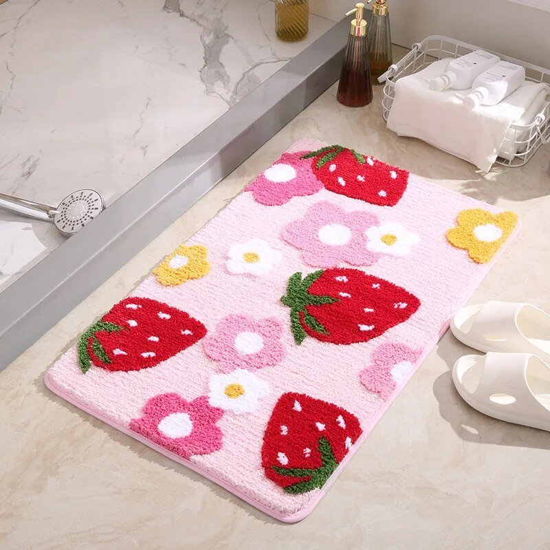 BerryBlossom Rug - Floral Softness - Brighten up your bathroom!