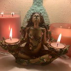 Enchanting Glow - Fae Flame Candle Holder - Natural Harmony - Ecological Elegance