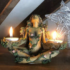 Enchanting Glow - Fae Flame Candle Holder - Natural Harmony - Ecological Elegance