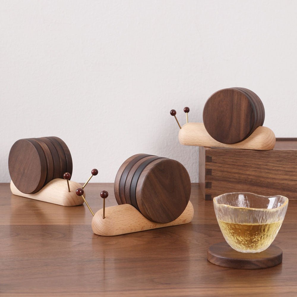 Snail coaster set - Unique charm - Decorate coffee breaks - Elegant and functional