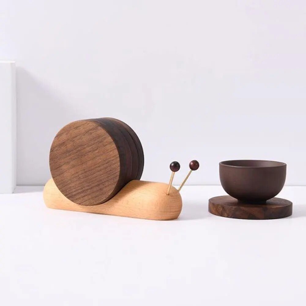 Snail coaster set - Unique charm - Decorate coffee breaks - Elegant and functional