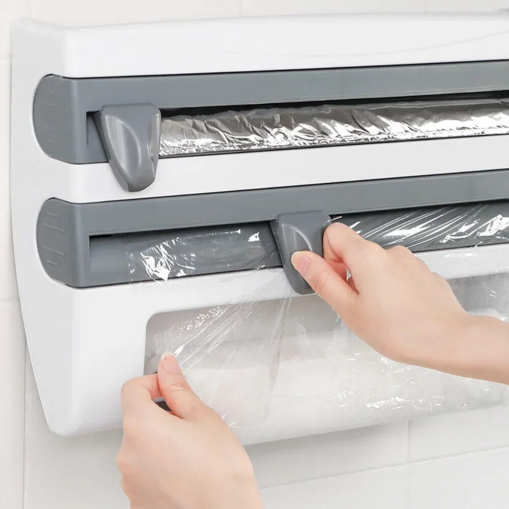 WrapHub - Practical dispenser - Food wrap and paper towels - Space saver