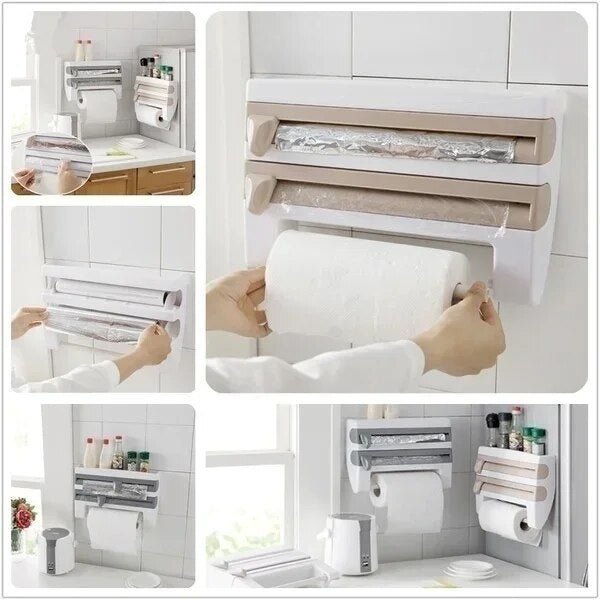WrapHub - Practical dispenser - Food wrap and paper towels - Space saver
