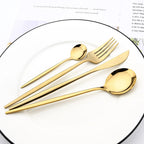 Stainless Steel Premium Dinnerware Set - Includes Steak Knife, Fork, Coffee Spoon, Teaspoon and Flatware