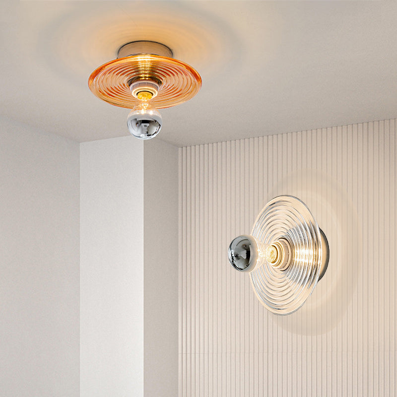 Modern Wave Ceiling Light – Elegant Glass Light for Living or Bedroom