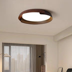 Modern ceiling light with wood pattern – Stylish LED lighting for living room
