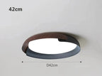 Modern ceiling light with wood pattern – Stylish LED lighting for living room