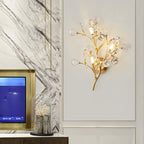 Modern Flower Wall Lamp made of Crystal – Elegant Wall Lighting for Living Spaces